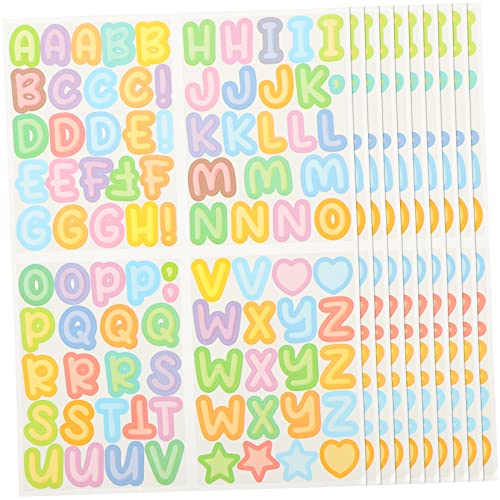 ibasenice 10Blätter Selbstklebende Vinylbuchstaben Alphabetaufkleber für DIY Kunsthandwerk für Scrapbooking und Kreative Projekte von ibasenice