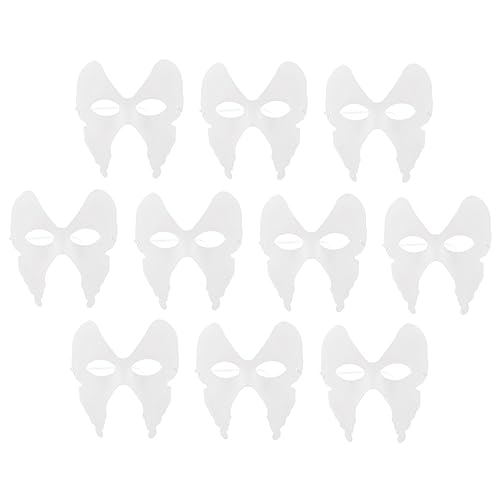ibasenice 10 Stücke Handgemalte Masken Schmetterling Weiße Leere Maske Zellstoff Maske Für Halloween von ibasenice