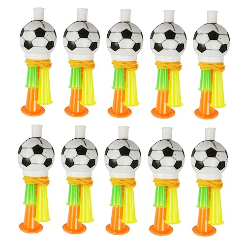 ibasenice 10St Fußballhorn pfeifen Stadion Hörner Trompetenhorn Fußballspiel Trompete stade kiddibuzz Sportveranstaltungen Fans jubeln Horn Tragbares Trompetenspielzeug Plastik von ibasenice