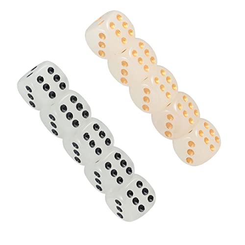 ibasenice 10St Leuchtende Würfel Würfelspielzeug für stapeln leuchtende Konstellationswürfel Würfel für die Party Board Games brettspiele Partygeschenke 16mm Würfel Acryl von ibasenice
