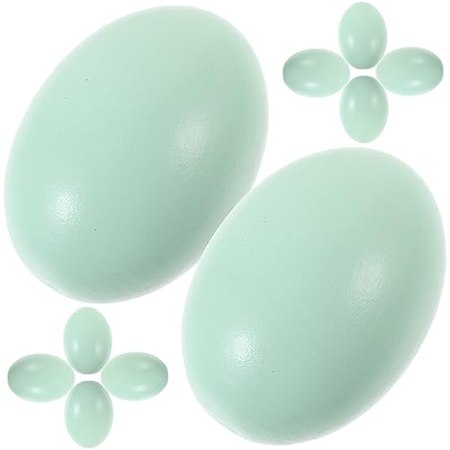 ibasenice 10St Simuliertes Ei-DIY-Kinderspielzeug Nistkästen gefälschte Eier für hühner so tun, als ob wäre teigroller Ostern ostereierfarbe Party-Eier- Holzei Green von ibasenice