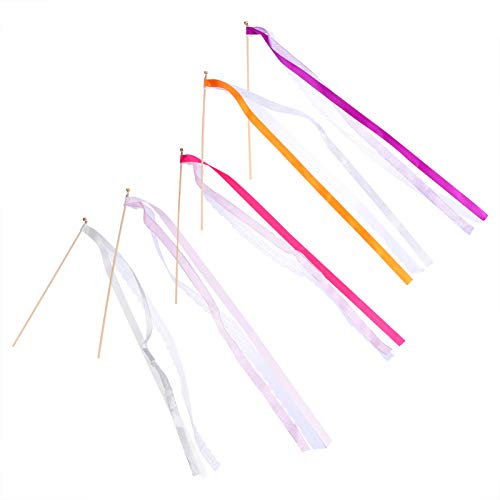 ibasenice Urlaub 10pcs Kinder Party 30cm Stick 60cm Polyester Band Hochzeit Decor von ibasenice
