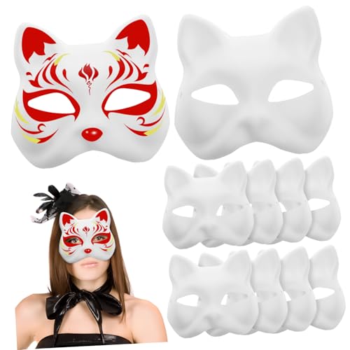 ibasenice 10Stücke Katzenmasken DIY Blanko Bemalbare Masken für und Cosplay Vielseitig Einsetzbare Tiermasken für Kreative Bastelprojekte ibasenice 10Stücke Katzenmasken DIY Blanko Bemalbare Masken für und Cosplay Vielseitig Einsetzbare Tiermasken für Kreative Bastelprojekte von ibasenice