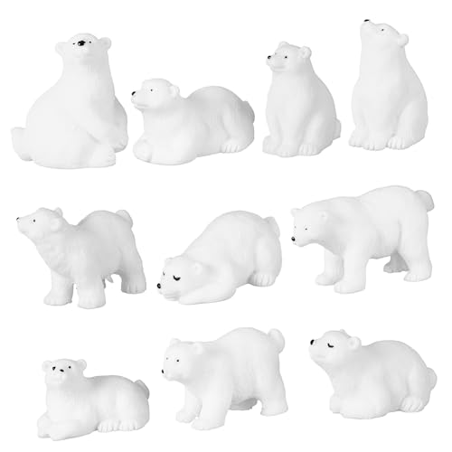 ibasenice 10Stücke Teiliges Eisbären Figuren aus Resin Arktische Tier Dekorationen für Winter Niedliche Ornamente Verschiedenen Designs ibasenice 10Stücke Teiliges Eisbären Figuren aus Resin Arktische Tier Dekorationen für Winter Niedliche Ornamente Verschiedenen Designs von ibasenice