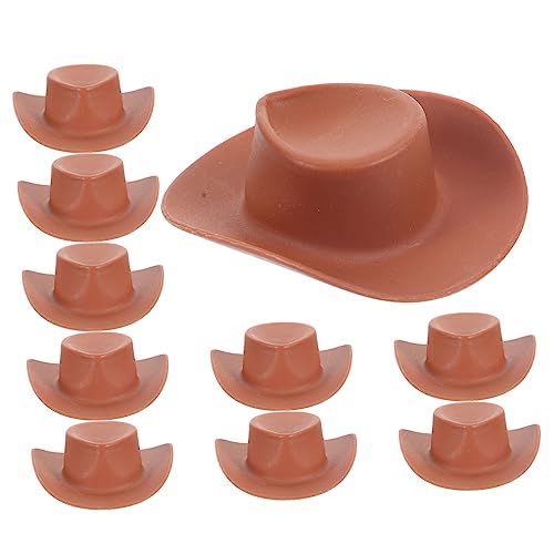 ibasenice 10pcs Miniatur Cowboy Hats Doll House Hats Models Miniatur Cowboy Hat Requisiten ibasenice 10pcs Miniatur Cowboy Hats Doll House Hats Models Miniatur Cowboy Hat Requisiten von ibasenice