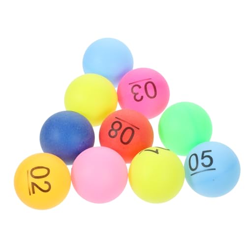 ibasenice 10st Farbzahlball-lotteriekasten-zahlenauswahlball-Party-glücksziehungsfarben-Tischtennis Verlosung Von Spielbällen Unterhaltungs-tischtennisbälle Pp Tragbar Lotteriekugel von ibasenice