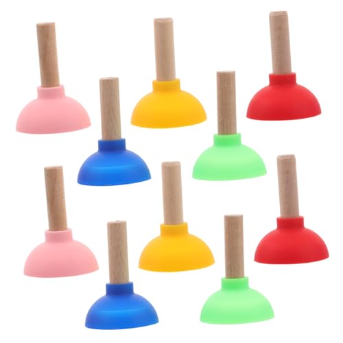ibasenice 10st Magische Requisiten Kolben Süß Wc-kolben-Spiel Saugnapf-Werkzeug Puppenhaus-Badezimmer Mini-kolben Toilettenschüsselkolben Puppenhaustoilette Saugspielzeug Kieselgel von ibasenice
