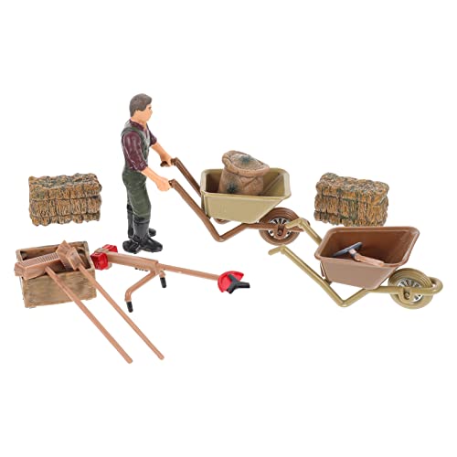 ibasenice Mini-Bauernhof- Miniatur-Bauernhof-Werkzeug-Ornamente Bauernhof-zubehör-Set Für Jungen Und Mädchen Spielzeug-Bauernhof-Werkzeuge von ibasenice