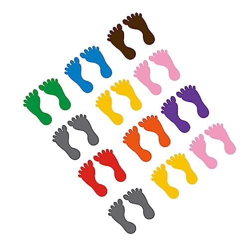 ibasenice 12 Paare Bunte Fußabdruck Aufkleber PVC Bodenaufkleber Rutschhemmend Selbstklebend für Kindergarten Bad Badezimmer Boden Dekoration Sicherheitsschutz von ibasenice