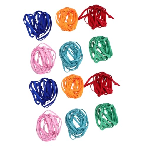 ibasenice 12 STK Mädchen Spielzeug Weihnachtsspielzeug Seilspringen trainieren Stretch-Seil-Übung Springseil elastische Seile Seilspringen für Kinder binden Gummiband Geschenk Fitness von ibasenice
