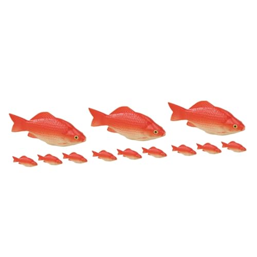 ibasenice 12 STK Simulation Von Schaumfischen Gefälschte Fischspielzeuge Simulierter Fisch Fisch-Modell Fisch Figur Simulation Fischdekoration Fischfiguren Spielzeug Fisch Rot Kind Tier von ibasenice