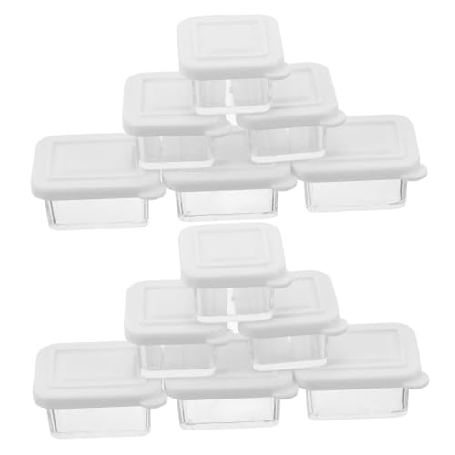 ibasenice 12 Sätze Teiliges Miniatur Dollhouse Essensaufbewahrungsboxen Transparente Mini Snack Behälter mit Schaufel Detailreiche Platzsparende Miniatur Aufbewahrung für Puppenhaus von ibasenice