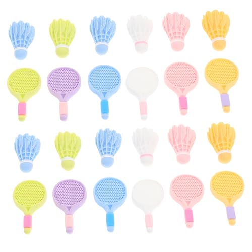 ibasenice 12 Sets Badmintonschläger Zubehör Dekore Miniatur Landschaft Badminton Spiel Requisiten Mini Sachen Badmintonschläger Miniatur Sachen Desktop Mini Badmintonschläger von ibasenice