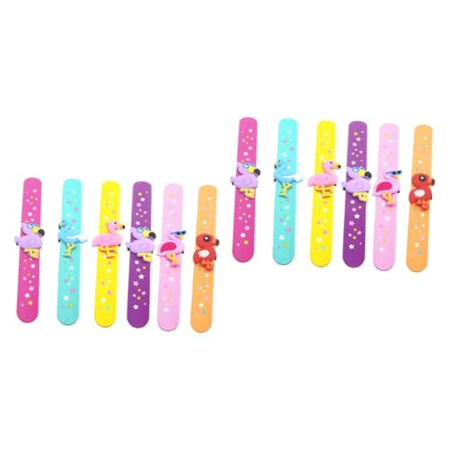 ibasenice 12 Stk Slap-Armband-Lineal Party Goodie Bags Spielzeug Pinata-Füllspielzeug Spielzeug für Kinder Schlagarmband personalisiert Armbänder für Kinder Silikonarmbänder Schmuck von ibasenice