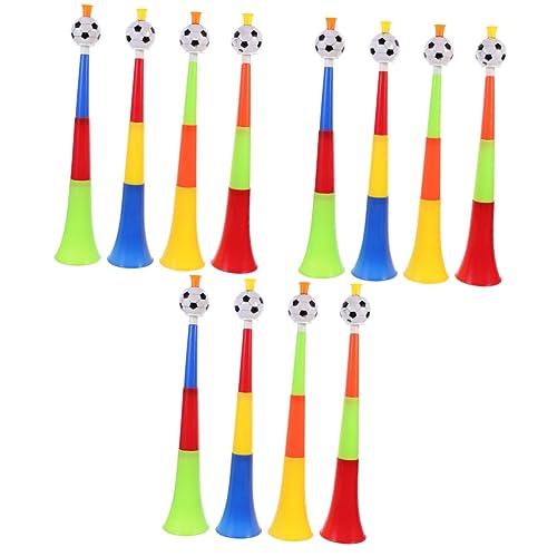 ibasenice 12 STK Teleskopisches Fußballhorn Jubelhorn Stadion Horn Spielzeug Sportveranstaltung Trompete Zusammenklappbare Drucklufthörner Vuvuzela Plastik Kind Fertigungsmaschine von ibasenice
