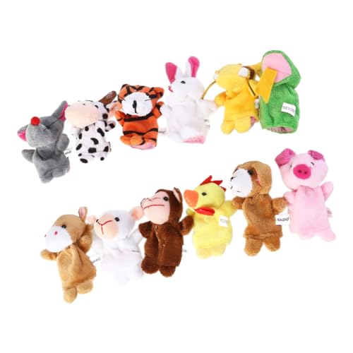 ibasenice 12 Stück Fingerpuppen Handpuppen Mini Kuscheltiere Tierpuppen Pinata Füller Pinata Pinata Stuffers Fingerspielzeug Kuscheltiere Für Für Kleinkinder Welpenspielzeug Stoff von ibasenice