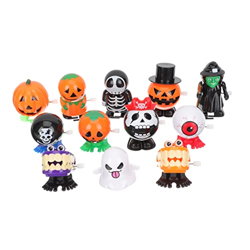 ibasenice 12 Stück Halloween-Spielzeugset Halloween- für Aufziehspielzeug mit Halloween-Thema Cartoon-Halloween- Uhrwerksspielzeug für Plastik Bunt von ibasenice