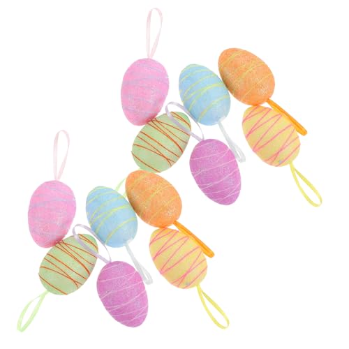 ibasenice 12 Stück Mini Eier für Osterdekoration für Festliche Anlässe Heimfeiern und Familienzusammenkünfte von ibasenice