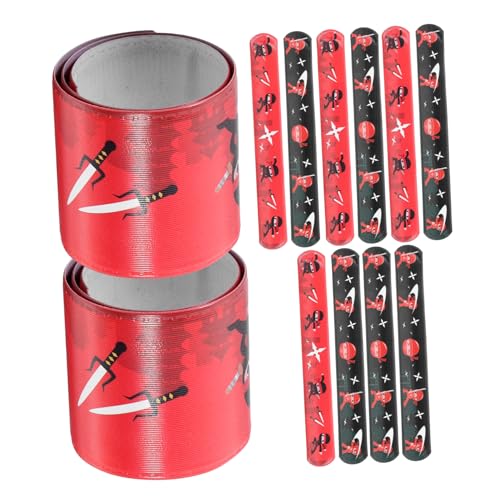 ibasenice 12 Stücke Ninja Schlagarmbänder für Kinder Kreative Schnapparmbänder Partygeschenke für Kindergeburtstag ibasenice 12 Stücke Ninja Schlagarmbänder für Kinder Kreative Schnapparmbänder Partygeschenke für Kindergeburtstag von ibasenice