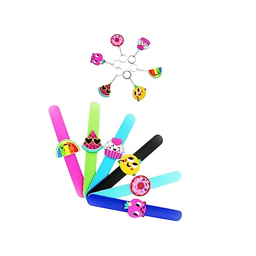 ibasenice 12 Stück Schlagarmbänder für belohnung kinderparty schlüsselkette Armband für Kindergeburtstag key chains Cartoon-Slap-Armband Silikonarmband Silikonarmbänder von ibasenice