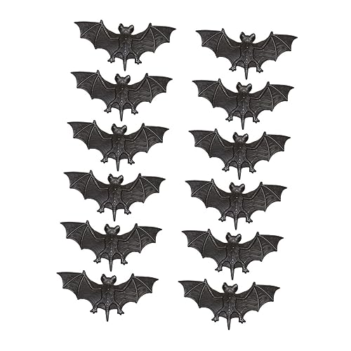 ibasenice 12stücke Halloween Dekoration Kunststofffledermäuse Requisiten Für April Fool's Day Und Halloween-feiern Für Bars Und Partys von ibasenice