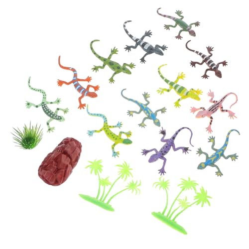 ibasenice 12 Stück Simuliertes Echsenmodell Gecko- Mini-tierfiguren Spielzeugtiere Kleine Tierisches Eidechsenmodell von ibasenice