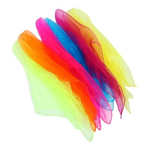 ibasenice 12 Stück Tanzschal für Jonglierschal tanzende Schals Rhythmusschals Schals für schal bunter schal farbige Schals Performance-Schals 100% Nylon von ibasenice