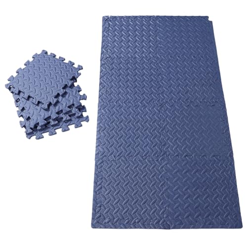 ibasenice 12 Stück Teiliges Interlockendes Schaumstoff Bodenfliesen Dicke rutschfeste Puzzle Spielmatte mit Blätterstruktur Umweltfreundlich Pflegeleicht für Kinderzimmer Spielzimmer Keller von ibasenice