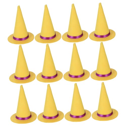 ibasenice 12 Stück Teiliges Mini Filz Hexenhüte Gelb Leichte Diy Flaschen und Kuchen Deko für Halloween Vielseitige Party Accessoires Handgefertigte Halloween Tischdekoration ibasenice 12 Stück Teiliges Mini Filz Hexenhüte Gelb Leichte Diy Flaschen und Kuchen Deko für Halloween Vielseitige Party Accessoires Handgefertigte Halloween Tischdekoration von ibasenice