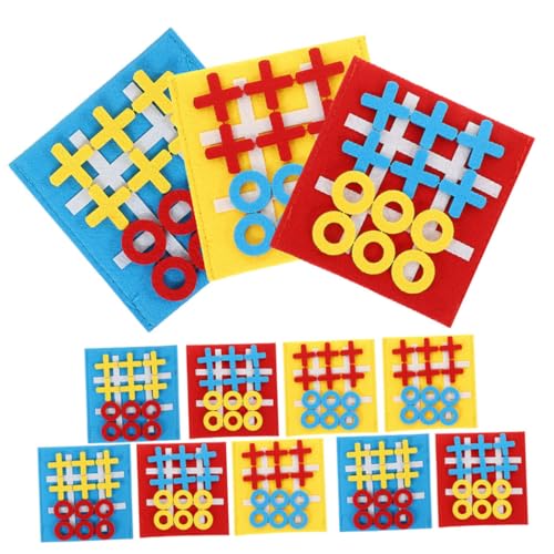 ibasenice 12 Stück Teiliges Mini Toe Spiel aus Filz Buntes Lernspiel Tragbares Familienspiel für Interaktiven Spielspaß Fördert Kognitive Entwicklung und Eltern Junge Mädchen Bindung von ibasenice