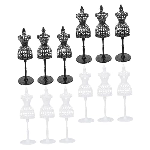 ibasenice 12 Stück Teiliges Mini kleidermodell mit Basis Puppenkleider Mannequin Stand Vielseitiger Puppenhaus Kleiderbügel für Stilvolle Kleidungsausstellung und Dekorative Puppenhaus von ibasenice