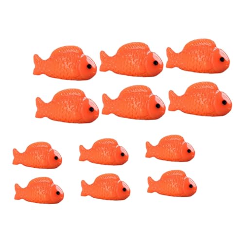 ibasenice 12 Stück Teiliges Miniaturfische aus Resin Realistisch Gestaltete Kleine Fische für Puppenhaus Detailreiche Mini Dekoration für DIY Landschaften und Kinderzimmer Leicht und von ibasenice