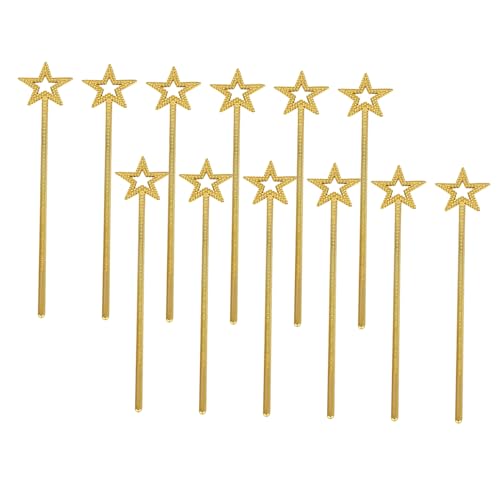 ibasenice 12 Stück Teiliges Sternstab mit Glitzerndem Sternmotiv Prinzessin Engel-Design Vielseitige Kostüm-Requisiten für Mädchen Geburtstag Halloween Weihnachten Cosplay Partyspaß von ibasenice