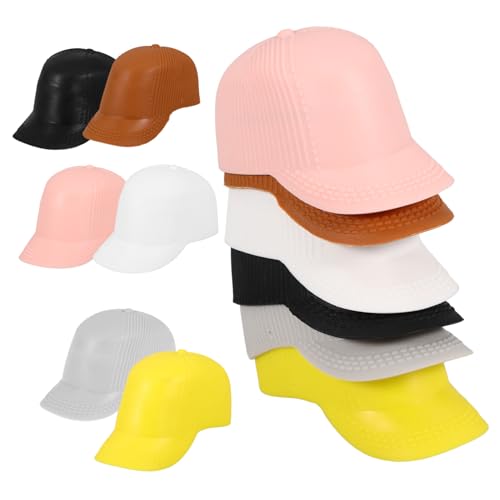 ibasenice 12 Stück kleines Hutornament Puppenaccessoire Mädchen Dame Kappe kleine Puppenmütze Die winzig süßes Miniatur-Hutdekor Mini-Hüte für Puppenhäuser Mini-Hut Plastik von ibasenice