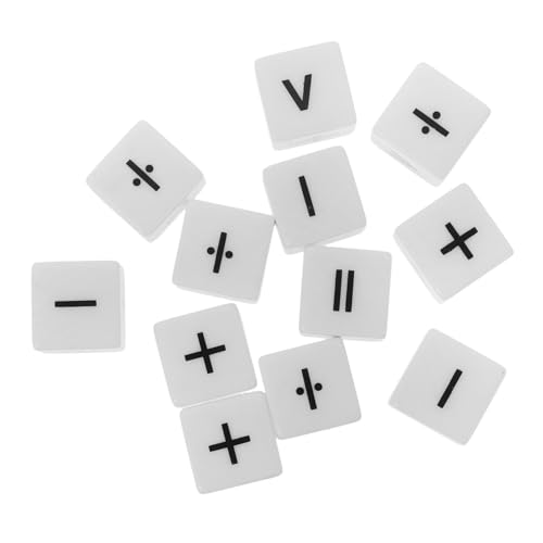 ibasenice 12 Stück spielsachen für intelligenzspielzeug настольная игра Board Games Educational Toys Lernwürfel für Mathematikzeichenwürfel Spielwürfel Operator Acryl von ibasenice