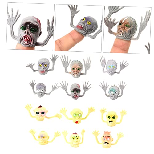 ibasenice 12 Stücke Halloween Finger Stall Zombie Finger Requisiten Halloween Parodie Halloween Requisiten Heikles Halloween Finger Puppen von ibasenice