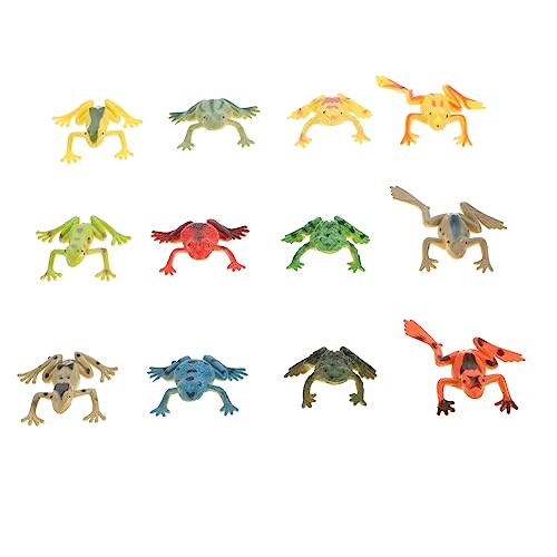 ibasenice 12 Stücke Kleine Künstliche Frösche Krötenmodelle Frosch Kröten Statue Spielzeug von ibasenice