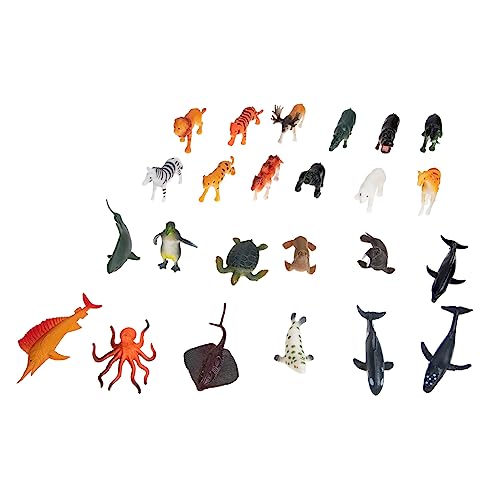 ibasenice 120 STK Simulationstiermodell lebensechte Wildtiermodelle simulierte Wilde Tiere Spielzeuge Kinderspielzeug Meerestierfiguren realistische meerestiere Spielzeug Haushalt einstellen von ibasenice