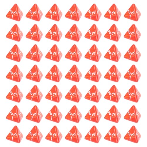 ibasenice 120 STK Vier Seiten Würfel Acryl-spielwürfel Rote W4-würfelmasse 4-seitige Spielwürfel 100-seitiger Würfel Rollenspiel Tischspielwürfel Goldene Würfel Transparent Rot Marmor Kind von ibasenice