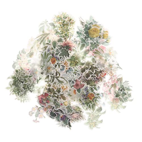 ibasenice 120Stücke Blumenaufkleber Für Scrapbooking Dekorative Selbstklebende Etiketten Für Tagebuch Planer Und DIY Projekte Vielfältige Designs Für Kreative Gestaltung von ibasenice