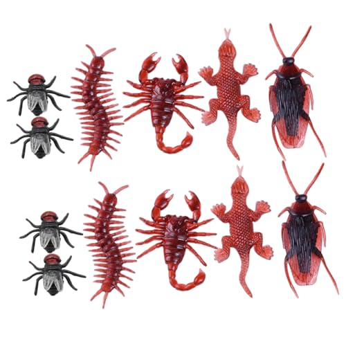 ibasenice 125 Stück zum Aprilscherz Funny Gadgets witzige Gadgets witzige Funny Zappelspielzeug zum Hautpicken Gecko Aprilscherz realistische Fehler Brown von ibasenice