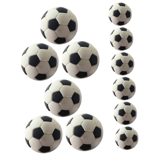 ibasenice 12 Stücke Mini Fußball Fußball Modell Miniatur Sport Puppenhaus Zubehör von ibasenice