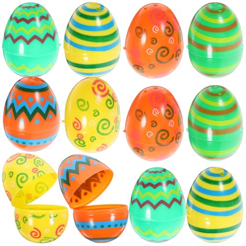 ibasenice 12Pcs Ostern Eier Wiederverwendbare Osterei -Spielzeuge Süßigkeiten Verpackung Leerer Eier Kinderspielzeug von ibasenice