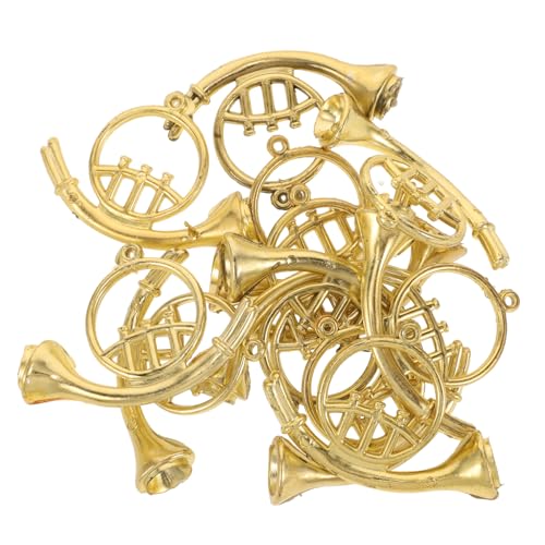 ibasenice Saxophon-Christbaumschmuck 12-teilige Mini-musikinstrumentenmodelle Kunststoff Trompete Musikspielzeug Horn Weihnachtsdekor von ibasenice