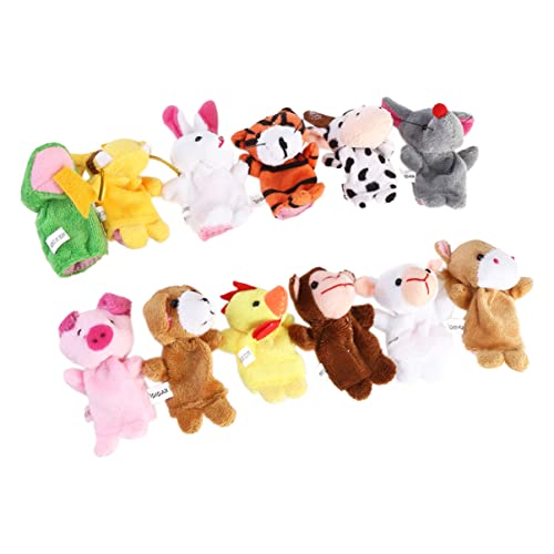 ibasenice 12St Fingerpuppe Puppen kinderpuppe säugling - handspielpuppen Toy Pinata- Pinata-Füller Tierpuppen Kinderaccessoire Geschichte liefern Stoff von ibasenice
