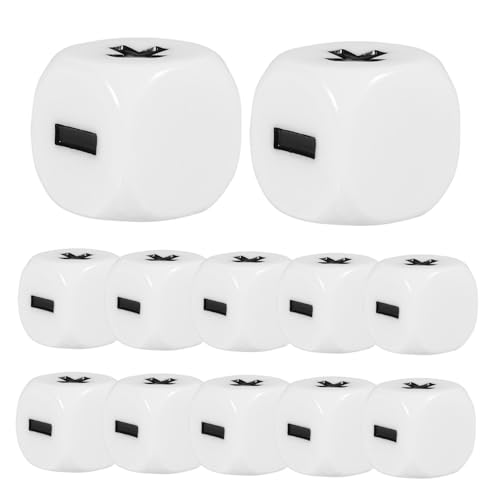 ibasenice 12St Frühpädagogisches aufklärung Mathe Lernen Lernspielzeug mathespiele seltsame Würfel lustige Würfel Mathe-Spielspielzeug Mathematikzeichenwürfel Acryl Weiß von ibasenice