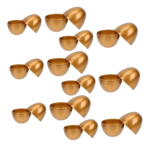 ibasenice 12St Gacha easter eggs ostern pralinen box easter presents süssigkeitenbox Eierhalter Eierbecher Gel befüllbar ostereier aus plastik -Ostereier- pp Golden von ibasenice