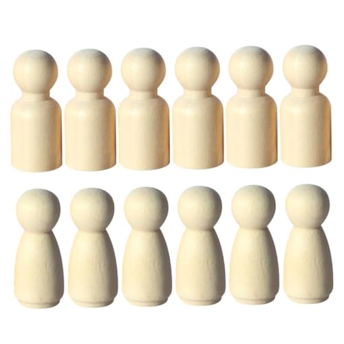 ibasenice 12St Mini-Holzmann Mini-Puppen Mini-Zubehör Miniatur-Ornamente Miniatur- DIY zubehör Kinder bastelset basteln für Kinder scheibengardinen Mini-Holzpuppe Sandtisch-Requisiten von ibasenice