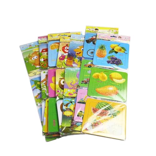 ibasenice Spielzeuge 12st Papierpuzzle Für Kinder Spielzeug Cartoon-Tier-Puzzle Puzzle Papier Kinderpapier Karikatur Baby Puzzle-Spielzeug von ibasenice
