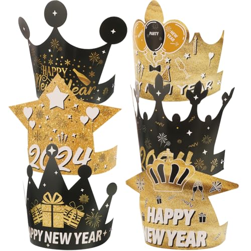 ibasenice Silvester-partyzubehör 12 Partyhüte für Erwachsene Jungen und Mädchen Einzigartige Party für Feier von ibasenice